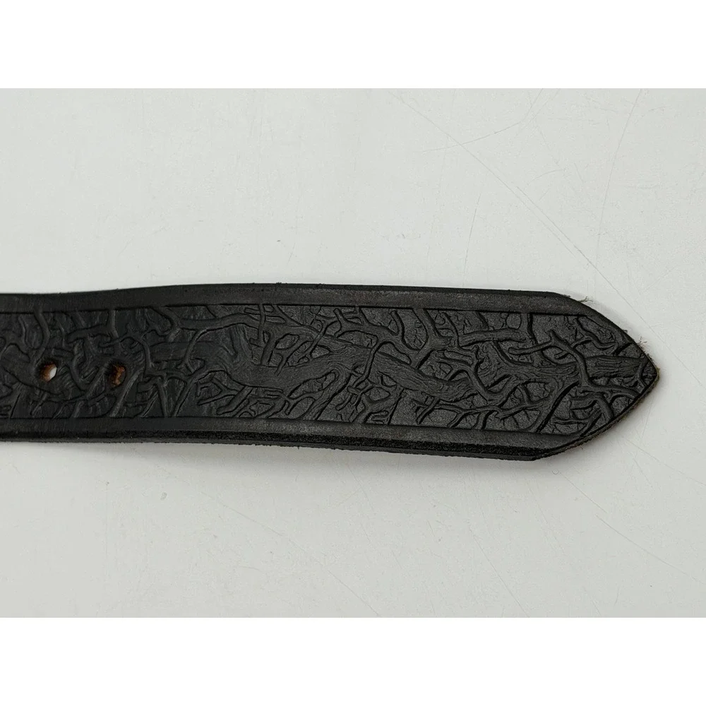 Siskiyou Buckle Co Western Belt Black Leather Arrowhead Eagle USA